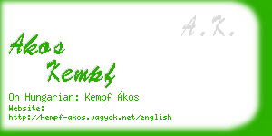 akos kempf business card